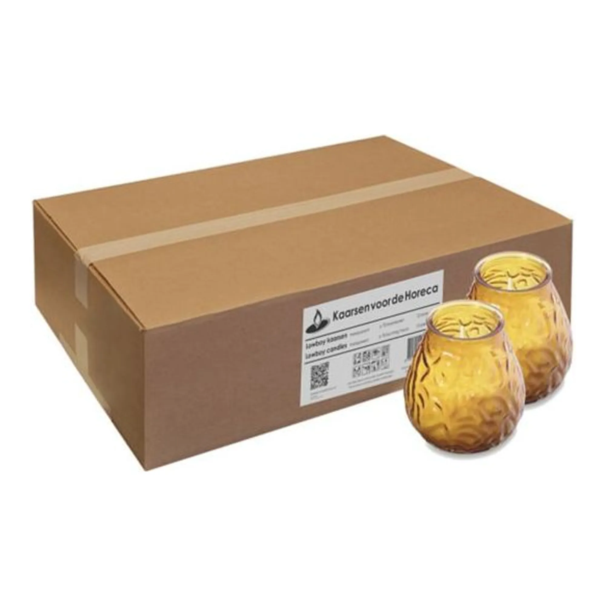 Bolsius Lowboy Amber Ø95x105 mm 70 uur (12 stuks)