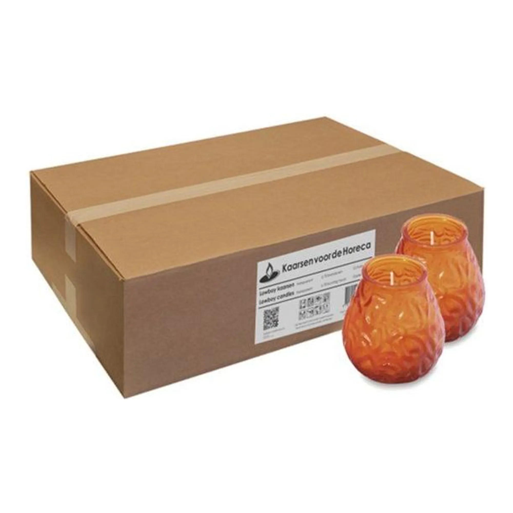 Bolsius Lowboy Oranje Ø95x105 mm 70 uur (12 stuks)
