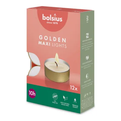 Bolsius Maxilichten Ø60x25 mm 10 uur (6x 12 stuks)