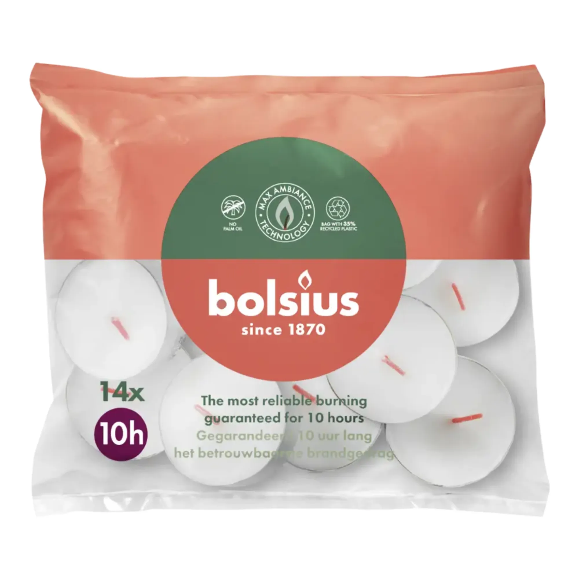 Bolsius Maxilichten Ø60x25 mm 10 uur (6x 14 stuks)