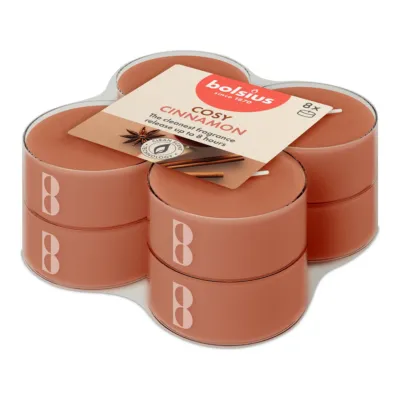 Bolsius Maxilichten True Scents Apple Cinnamon Ø58x24 mm 8 uur (6x 8 stuks)
