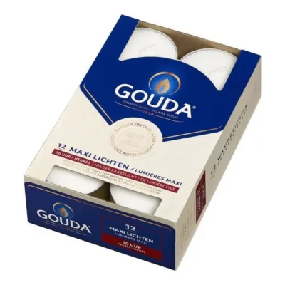 Bolsius Maxilichten White Ø60x24 mm 10 uur (6x 12 stuks)