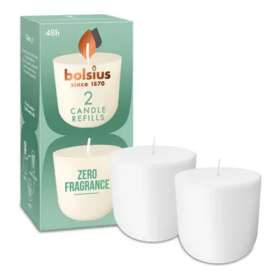 Bolsius Navulling CleanLight 2-Pack Zero Ø57x116 mm (6x 2 stuks)