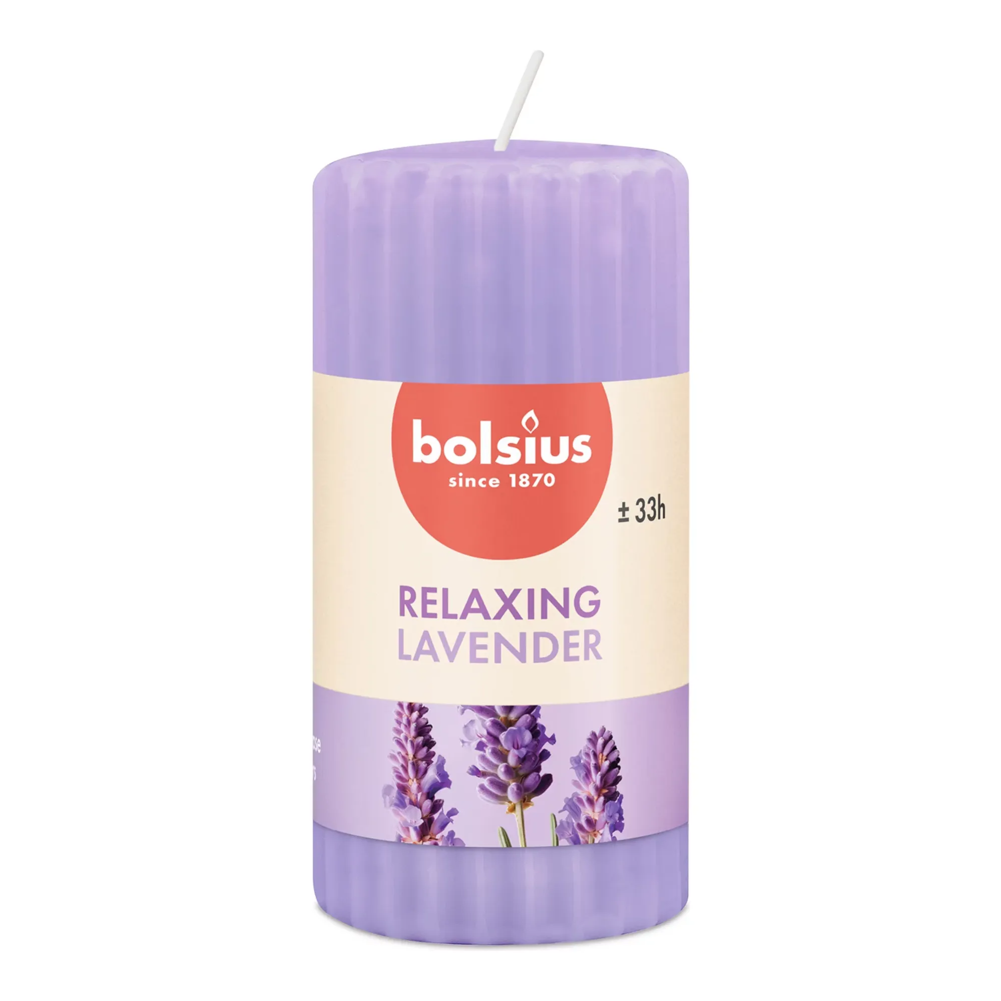 Bolsius Pillar True Scents Lavender Ø58x120 mm 33 uur (6 stuks)