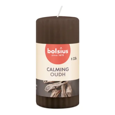 Bolsius Pillar True Scents Oud Wood Ø58x120 mm 33 uur (6 stuks)