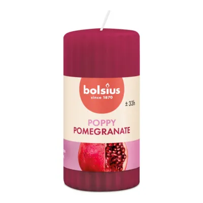 Bolsius Pillar True Scents Pomegranate Ø58x120 mm 33 uur (6 stuks)