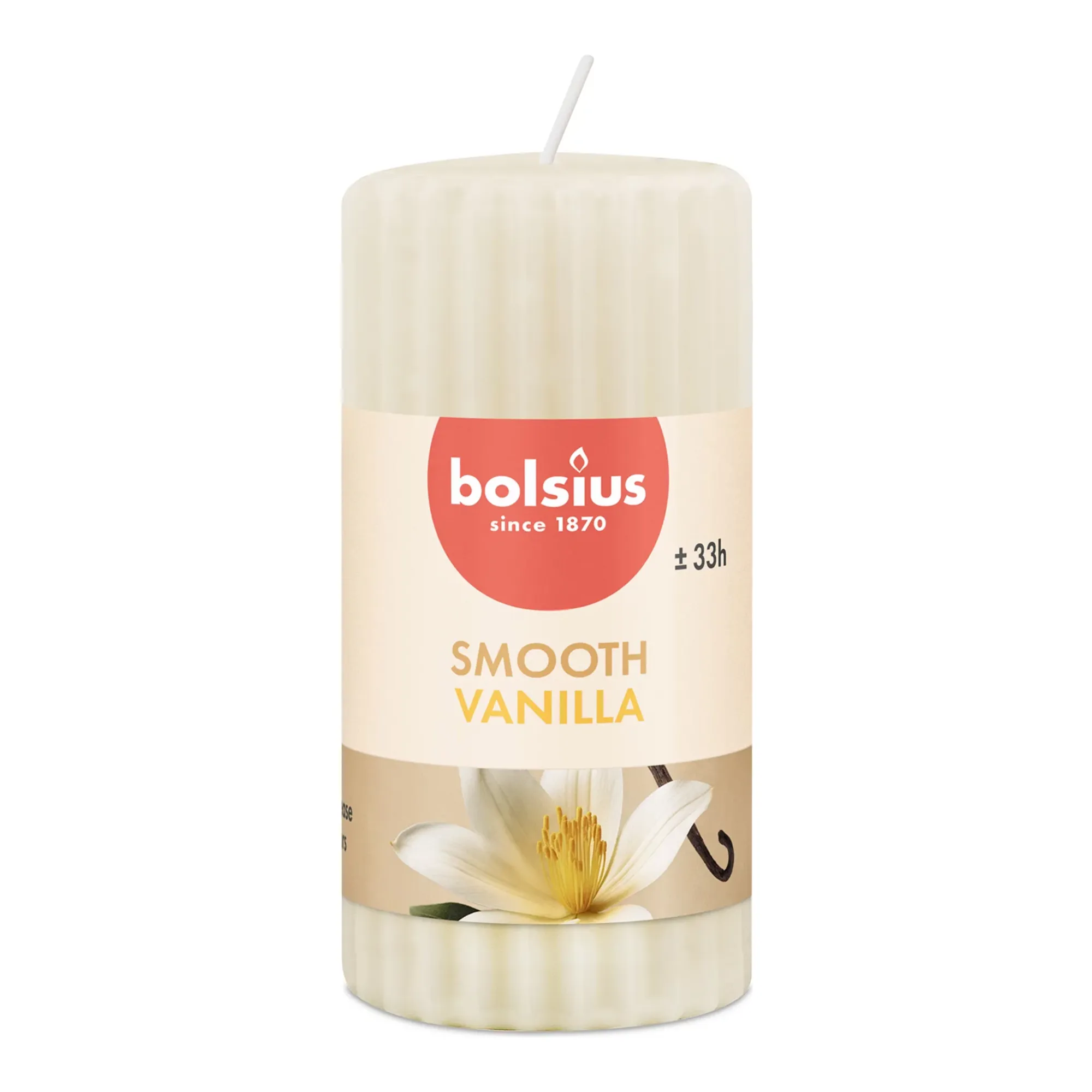 Bolsius Pillar True Scents Vanilla Ø58x120 mm 33 uur (6 stuks)
