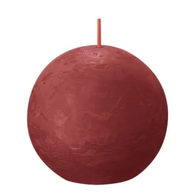 Bolsius Rustiek Bolkaars Delicate Red Ø76 mm 25 uur (6 stuks)