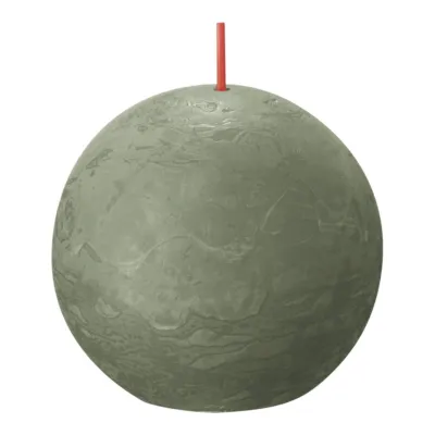 Bolsius Rustiek Bolkaars Fresh Olive Ø76 mm 25 uur (6 stuks)