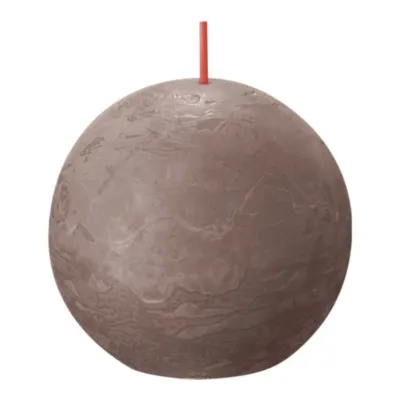 Bolsius Rustiek Bolkaars Rustic Taupe Ø76 mm 25 uur (6 stuks)