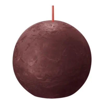 Bolsius Rustiek Bolkaars Velvet Red Ø76 mm 25 uur (6 stuks)