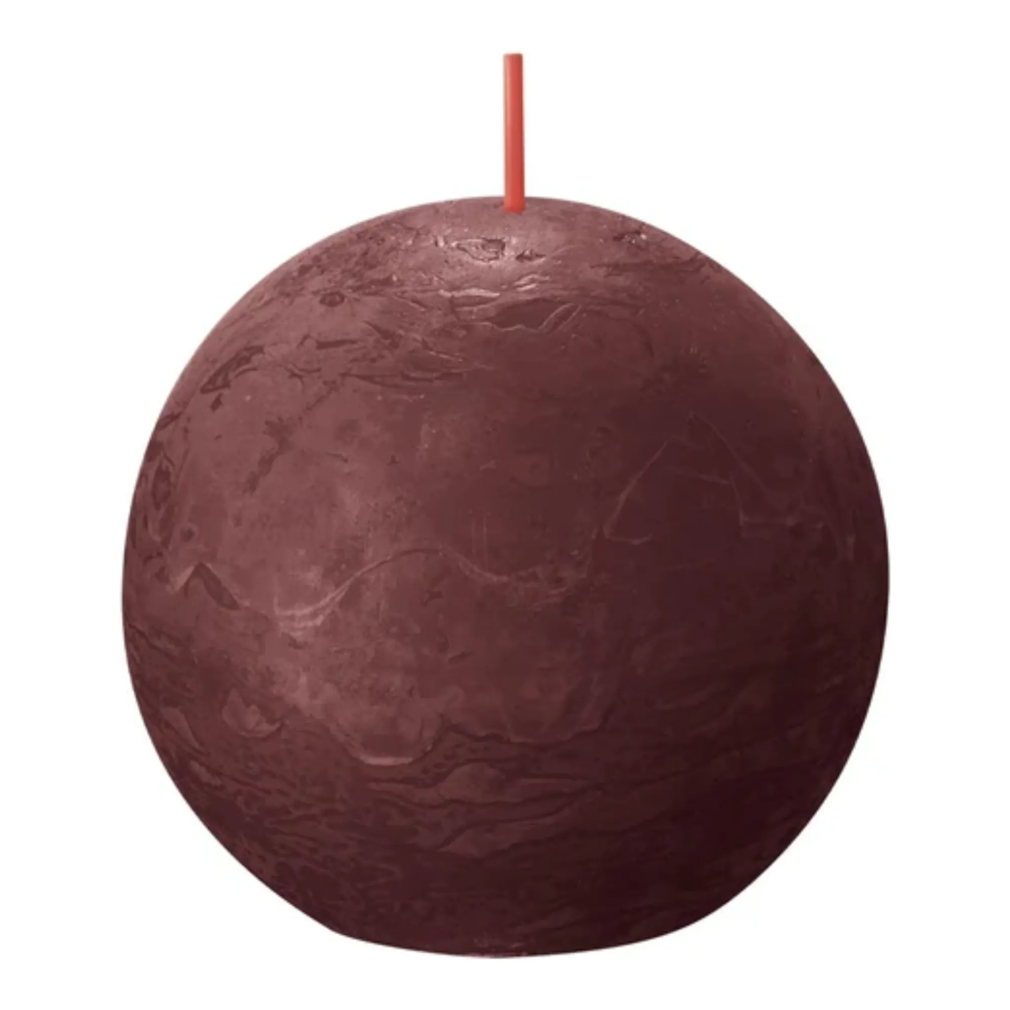 Bolsius Rustiek Bolkaars Velvet Red Ø76 mm 25 uur (6 stuks)