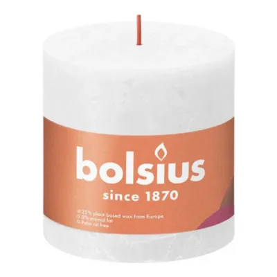 Bolsius Rustiek Stompkaars Cloudy White Ø100x100 mm 62 uur (3 stuks)