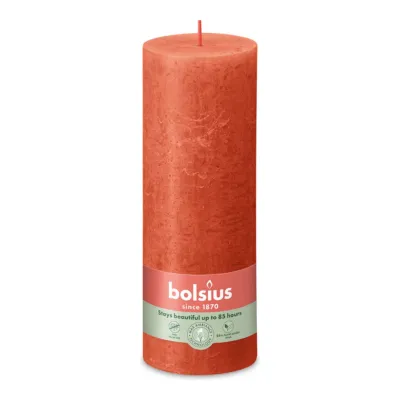 Bolsius Rustiek Stompkaars Earthy Orange Ø68x190 mm 85 uur (4 stuks)
