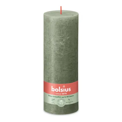 Bolsius Rustiek Stompkaars Fresh Olive Ø68x190 mm 85 uur (4 stuks)