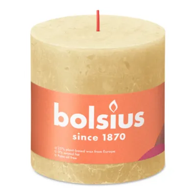 Bolsius Rustiek Stompkaars Oat Beige Ø100x100 mm 62 uur (3 stuks)