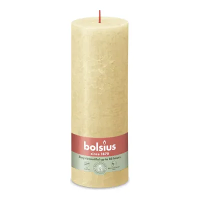 Bolsius Rustiek Stompkaars Oat Beige Ø68x190 mm 85 uur (4 stuks)