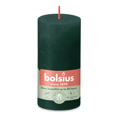 Bolsius Rustiek Stompkaars Pine Green Ø50x100 mm 30 uur (8 stuks)