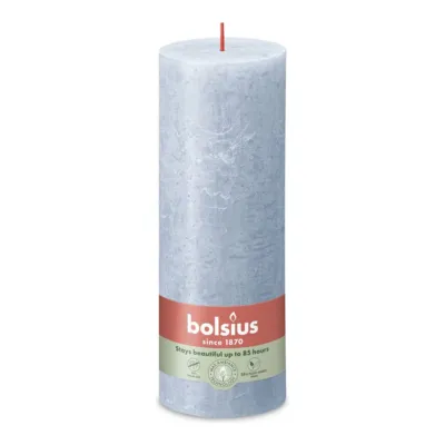 Bolsius Rustiek Stompkaars Sky Blue Ø68x190 mm 85 uur (4 stuks)