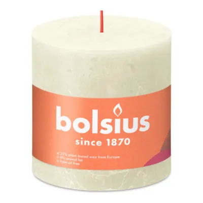 Bolsius Rustiek Stompkaars Soft Pearl Ø100x100 mm 62 uur (3 stuks)