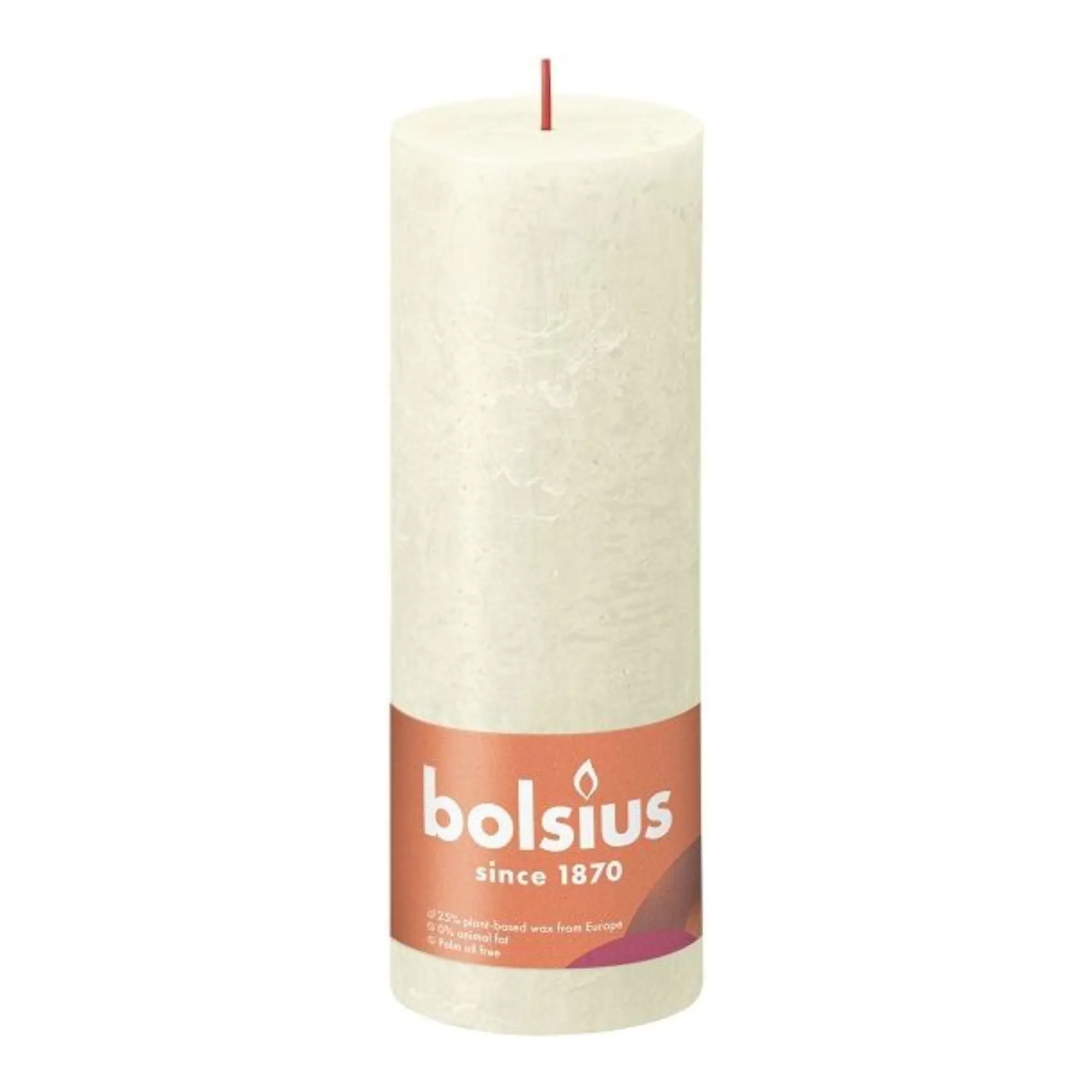 Bolsius Rustiek Stompkaars Soft Pearl Ø68x190 mm 85 uur (4 stuks)