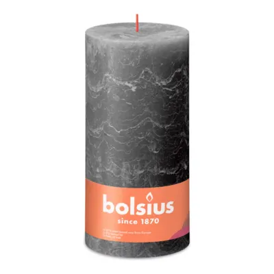 Bolsius Rustiek Stompkaars Stormy Grey Ø100x200 mm 125 uur (4 stuks)