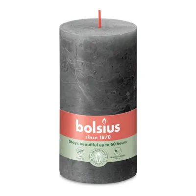Bolsius Rustiek Stompkaars Stormy Grey Ø68x130 mm 60 uur (4 stuks)