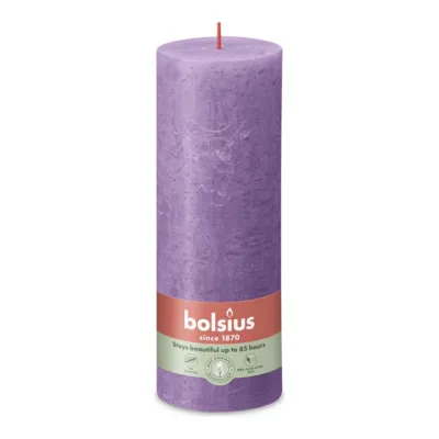 Bolsius Rustiek Stompkaars Vibrant Violet Ø68x190 mm 85 uur (4 stuks)