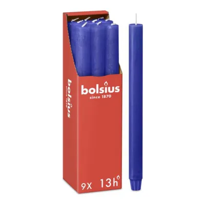 Bolsius Rustiek Tafelkaars Majorelle Blue Ø23x270 mm 13 uur (9 stuks)