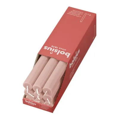 Bolsius Rustiek Tafelkaars Misty Pink Ø23x270 mm 13 uur (9 stuks)