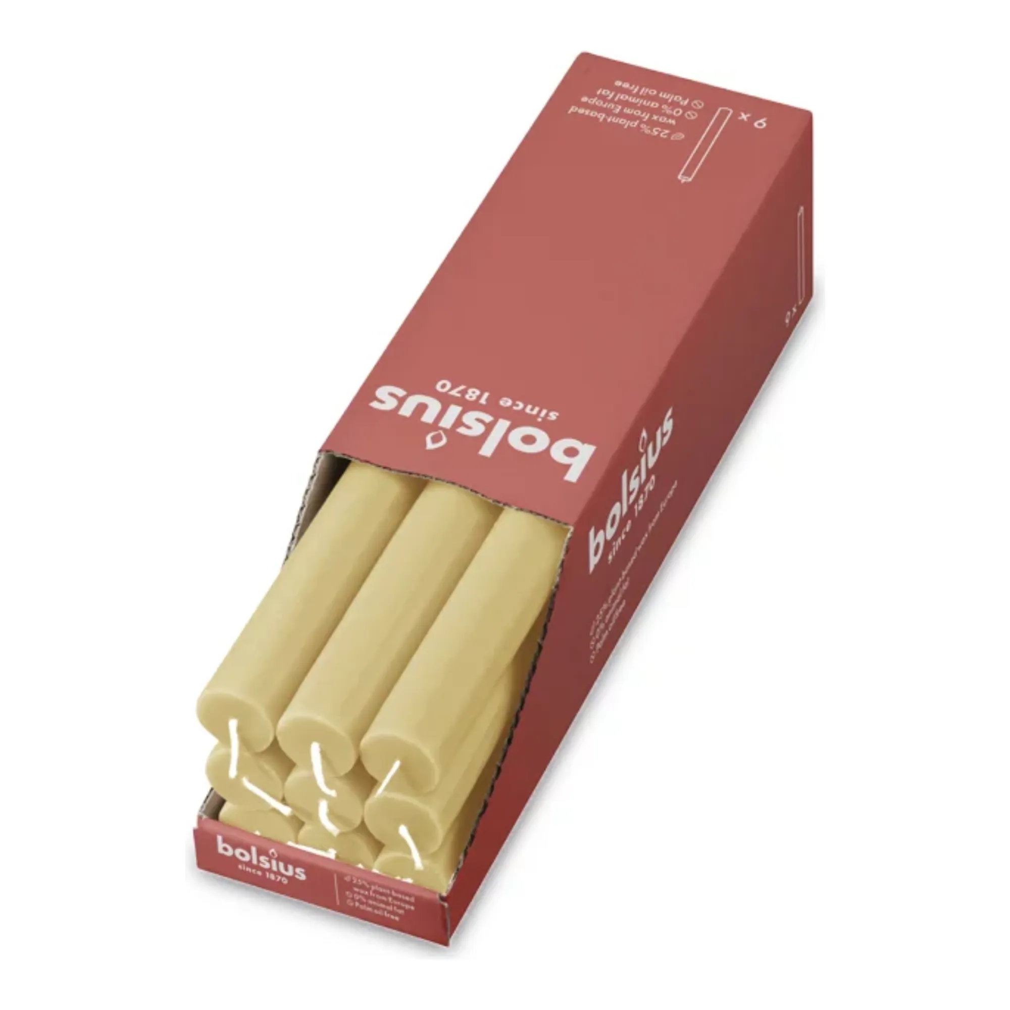 Bolsius Rustiek Tafelkaars Oat Beige Ø23x270 mm 13 uur (9 stuks)