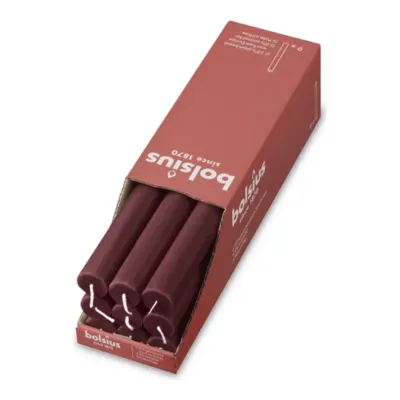Bolsius Rustiek Tafelkaars Velvet Red Ø23x270 mm 13 uur (9 stuks)