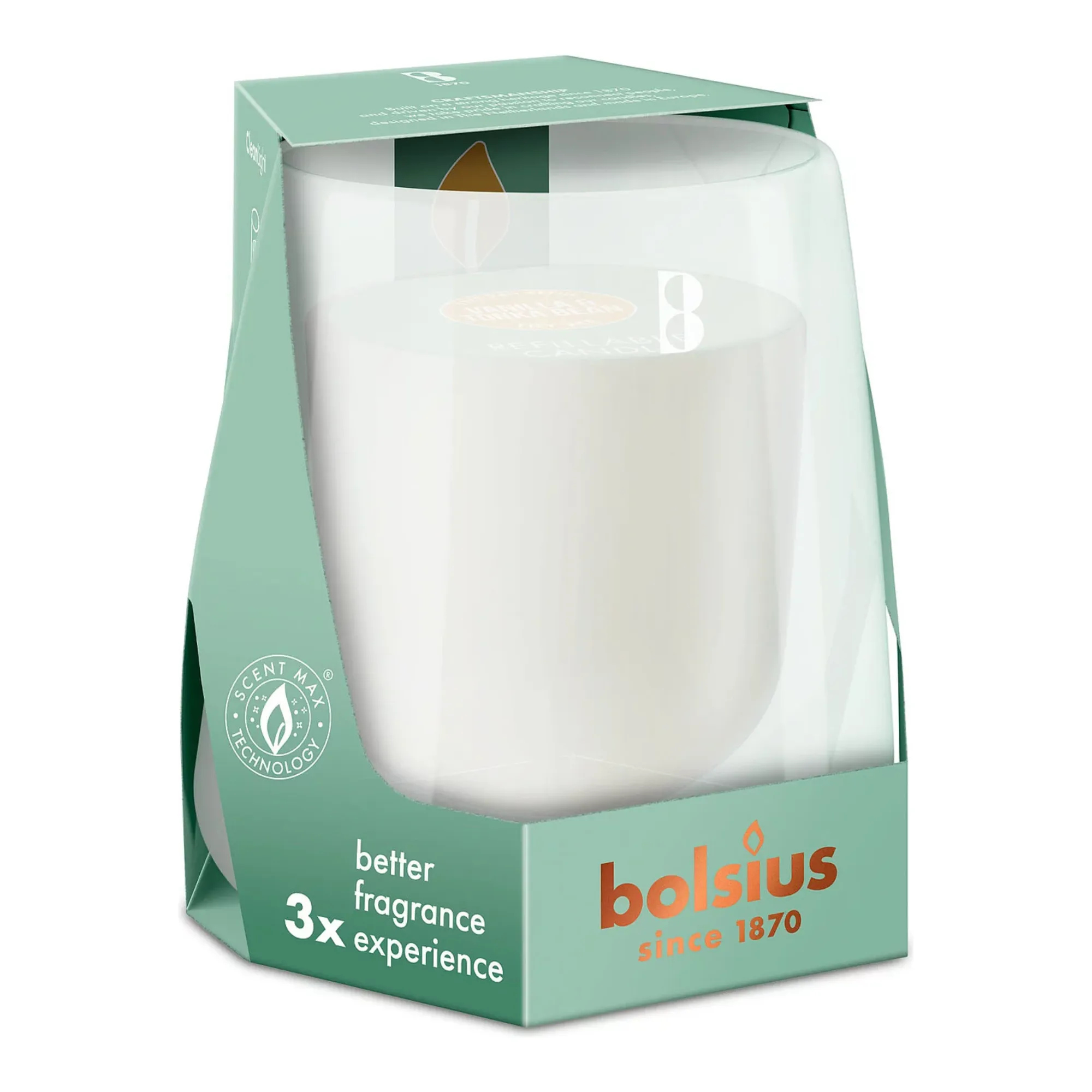 Bolsius Starterkit CleanLight Vanilla & Tonka Bean Ø86x90 mm 24 uur (4 stuks)