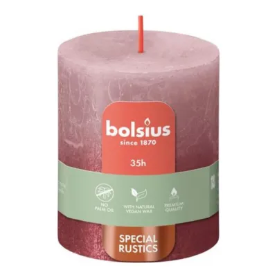 Bolsius Stompkaars Ash Rose + Red Ø68x80 mm 35 uur (4 stuks)