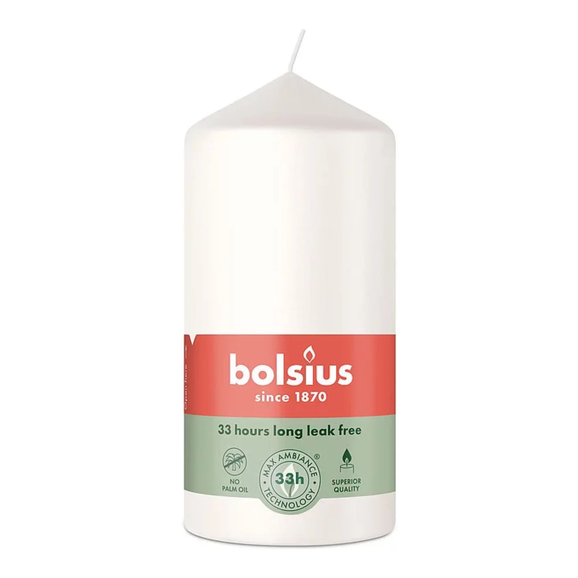 Bolsius Stompkaars Cloudy White Ø58x120 mm 33 uur (6 stuks)
