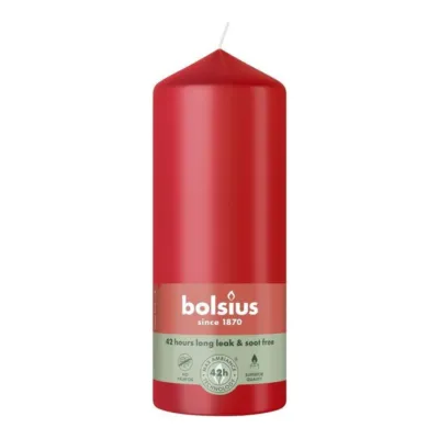 Bolsius Stompkaars Delicate Red Ø58x150 mm 42 uur (6 stuks)