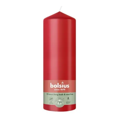 Bolsius Stompkaars Delicate Red Ø68x200 mm 75 uur (6 stuks)
