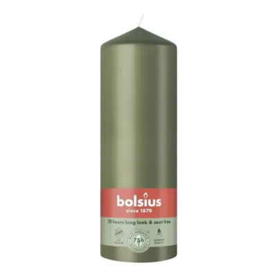 Bolsius Stompkaars Fresh Olive Ø68x200 mm 75 uur (6 stuks)