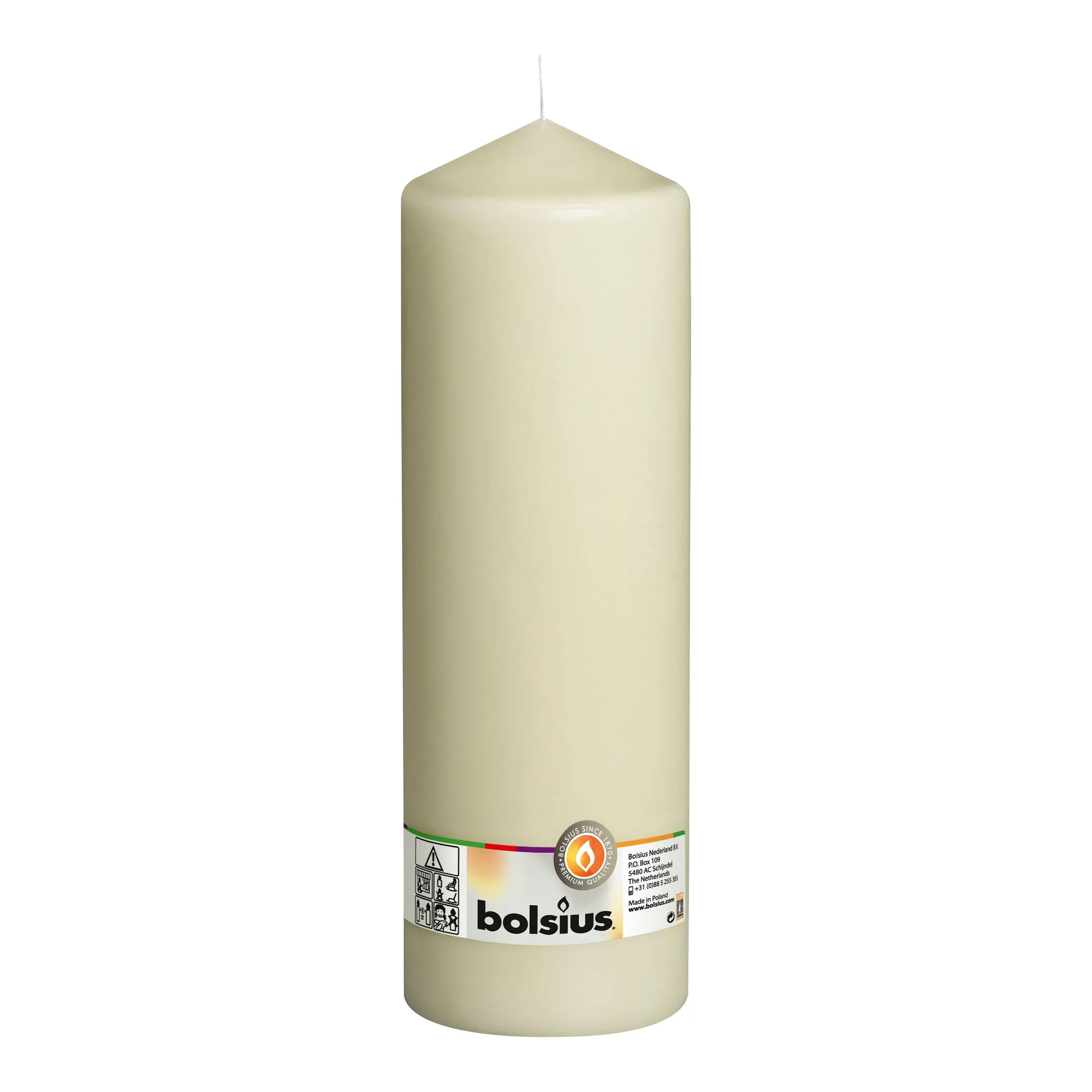 Bolsius Stompkaars Ivoor Ø98x300 mm 175 uur (4 stuks)