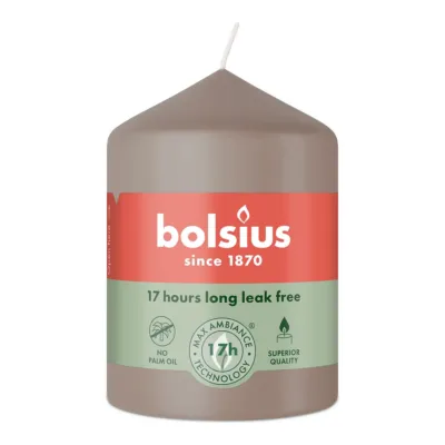 Bolsius Stompkaars Light Taupe Ø58x80 mm 17 uur (6 stuks)