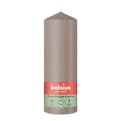 Bolsius Stompkaars Light Taupe Ø68x200 mm 75 uur (6 stuks)