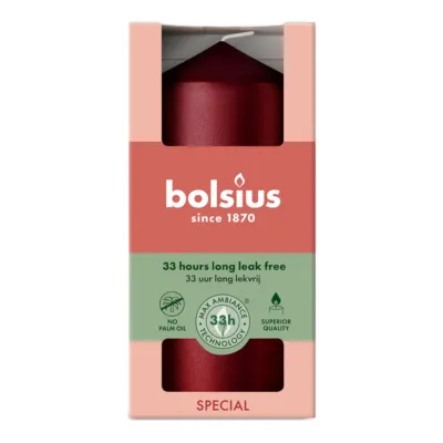 Bolsius Stompkaars Metallic Red Ø58x120 mm 33 uur (6 stuks)