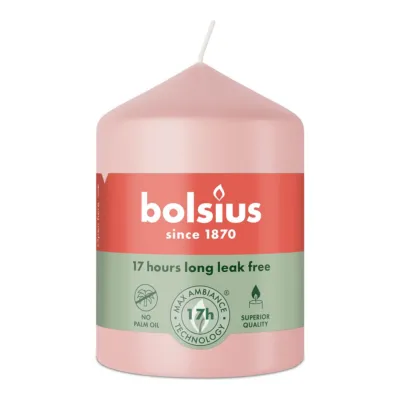 Bolsius Stompkaars Misty Pink Ø58x80 mm 17 uur (6 stuks)
