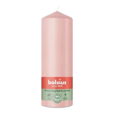 Bolsius Stompkaars Misty Pink Ø68x200 mm 75 uur (6 stuks)