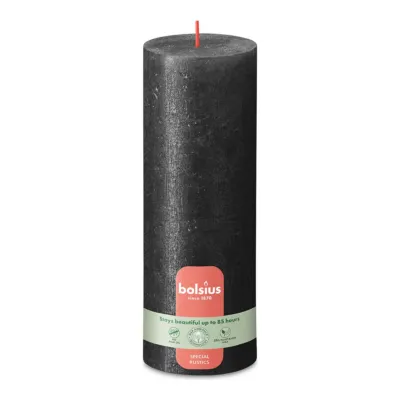 Bolsius Stompkaars Shimmer Anthracite Ø68x190 mm 85 uur (4 stuks)