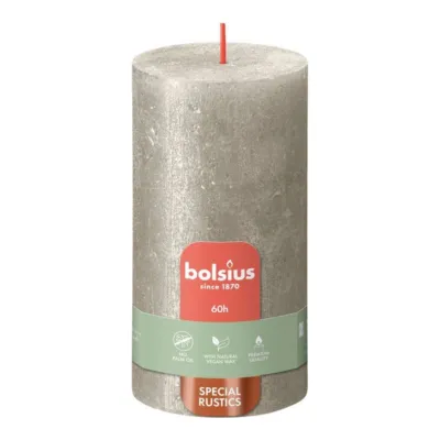 Bolsius Stompkaars Shimmer Champagne Ø68x130 mm 60 uur (4 stuks)