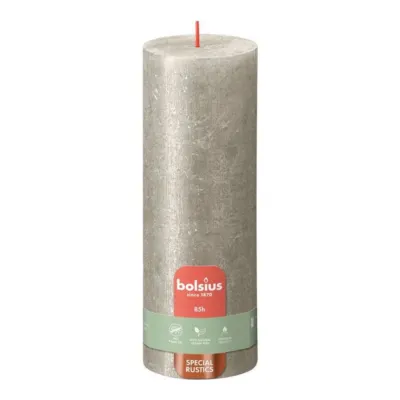 Bolsius Stompkaars Shimmer Champagne Ø68x190 mm 85 uur (4 stuks)
