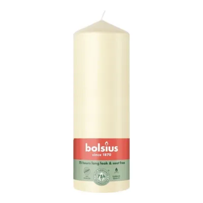 Bolsius Stompkaars Soft Pearl Ø68x200 mm 75 uur (6 stuks)