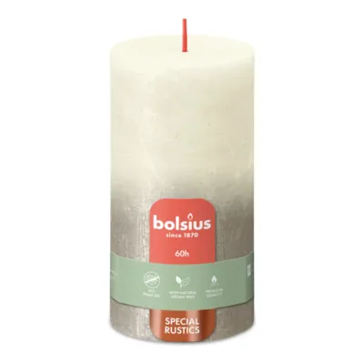 Bolsius Stompkaars Soft Pearl + Champagne Ø68x130 mm 60 uur (4 stuks)
