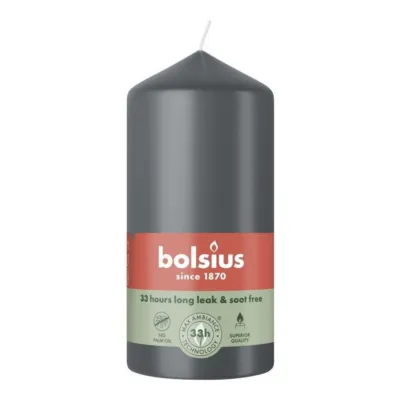 Bolsius Stompkaars Stormy Grey Ø58x120 mm 33 uur (6 stuks)